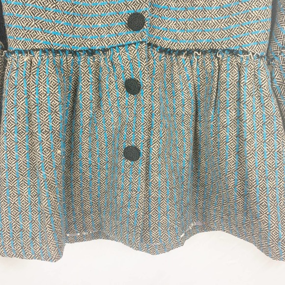 ErotoKritos Striped Sequin Wool Button Jacket - Picture 8 of 12